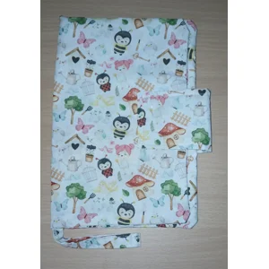 White Animal Forest Nappy & Wipes Case
