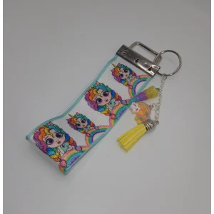 Yellow Rainbow Hair Girl Bag Charm