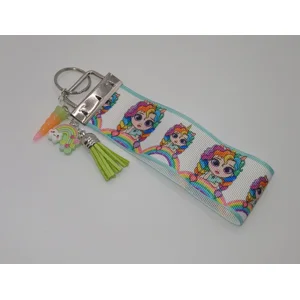 Green Rainbow Hair Girl Bag Charm