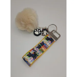 Black & White Cat Bag Charm
