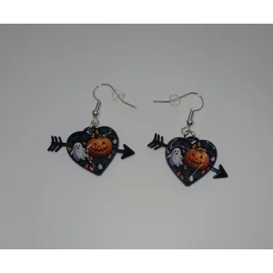 Ghost & Pumpkin Dangle Earrings