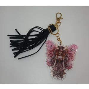 Steampunk Pink Bag Charm