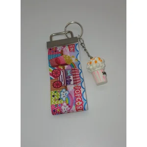 Pink Popcorn Bag Charm