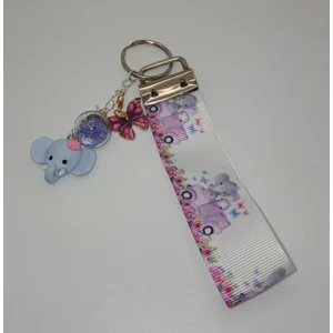 Purple Elephant Bag Charm