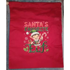 Santa's Favourite Elf Christmas Sack