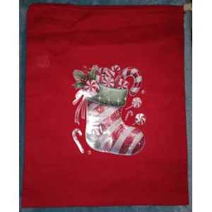 Candy Cane Stocking Christmas Sack
