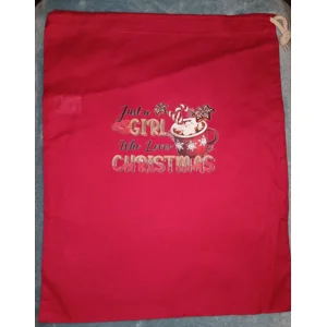 Girl Who Loves Christmas Christmas Sack