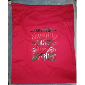 Naughty List Christmas Sack