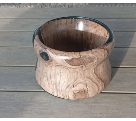 Hand turned chestnut and resin bowl