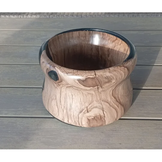 Hand turned chestnut and resin bowl
