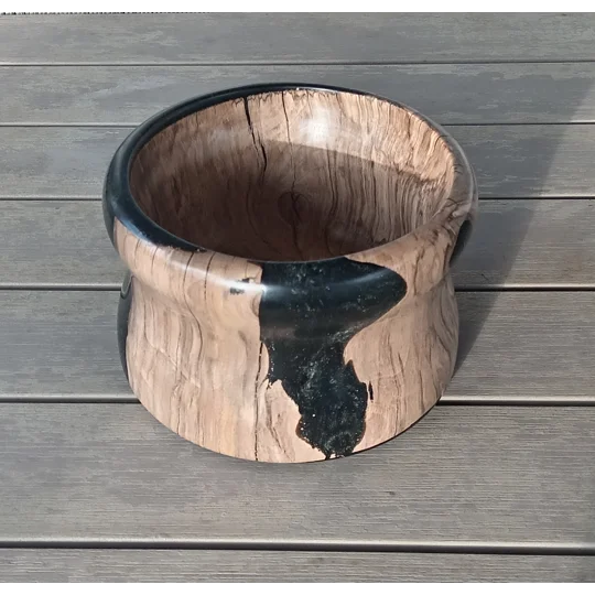 Hand turned chestnut and resin bowl