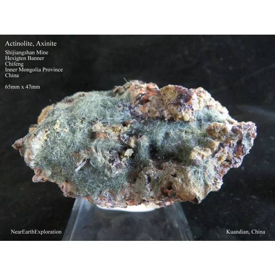 Actinolite, Axinite, Grossular - Shijiangshan Mine, China