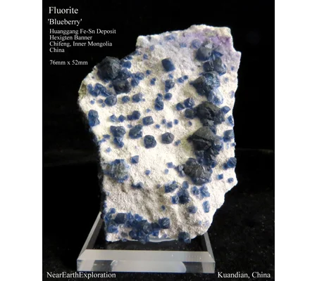 Fluorite 'Blueberry' - Huanggangliang Complex, Inner Mongolia, China