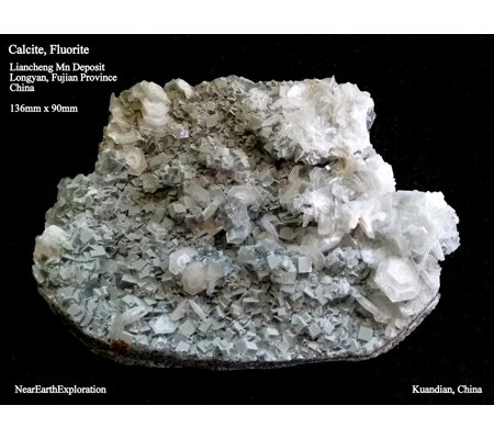 Calcite, Fluorite - Liancheng Mn Deposit, China