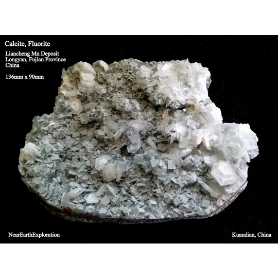 Calcite, Fluorite - Liancheng Mn Deposit, China