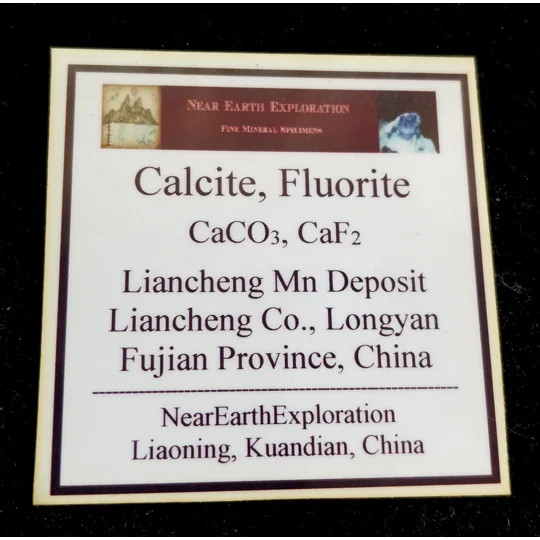Calcite, Fluorite - Liancheng Mn Deposit, China
