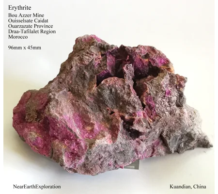 Erythrite, Roselite - Bou Azzer Mining District, Morocco
