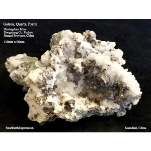 Galena, Quartz, Pyrite - Dongxiang Polymetallic Deposit, China