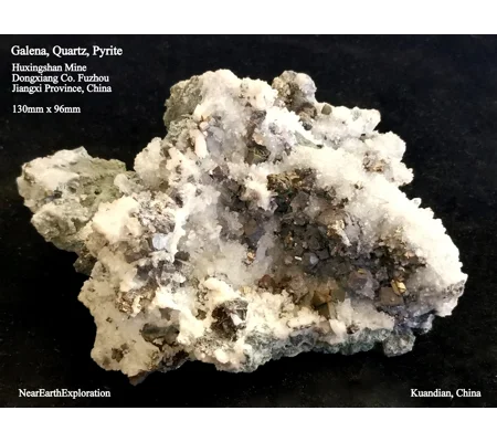 Galena, Quartz, Pyrite - Dongxiang Polymetallic Deposit, China