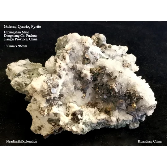 Galena, Quartz, Pyrite - Dongxiang Polymetallic Deposit, China