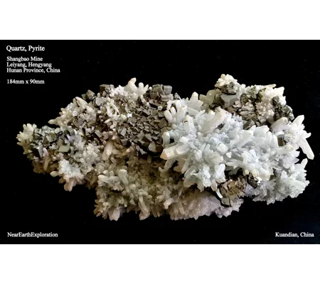 Quartz, Pyrite - Shangbao Mine, Hunan, China