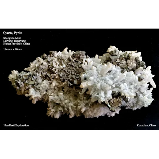 Quartz, Pyrite - Shangbao Mine, Hunan, China