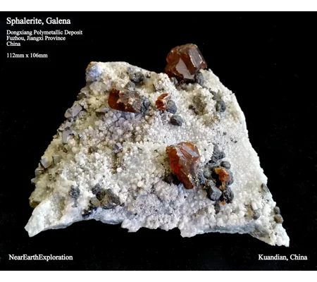 Sphalerite, Galena - Dongxiang Polymetallic Deposit, China
