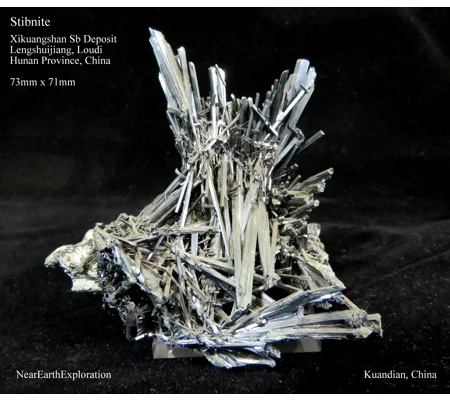 Stibnite - Xikuangshan Mine, Hunan, China