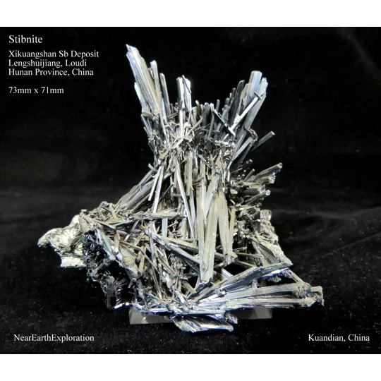 Stibnite - Xikuangshan Mine, Hunan, China