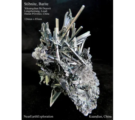 Stibnite - Xikuangshan Mine, Hunan, China