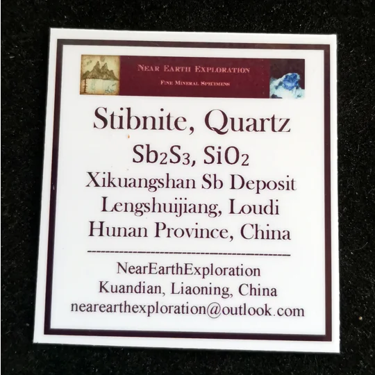 Stibnite, Quartz - Xikuangshan Sb Deposit, China