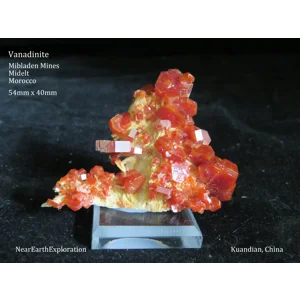 Vanadinite, Barite - Mibladen, Morocco