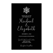 Wedding Invitations Winter Snowflake Wedding Invitations with RSVP Option Quantity of 50