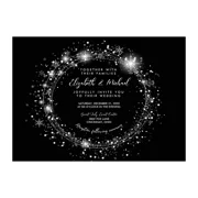 Wedding Invitations Winter Snowflake Burst Wedding Invitations with RSVP Option Quantity of 50