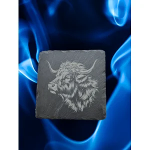 Highland Cow on Slate