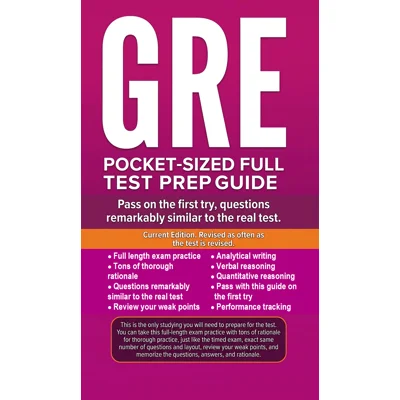 GRE Pocket-sized Exam Test Prep Guide