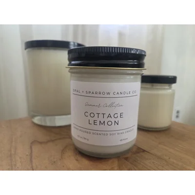 4 oz Cottage Lemon Soy Wax Candle
