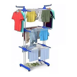 Three layer cloth drying stand
