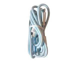 66W 3-in-1 USB-C Fast Charging Cable Lightning Type-C Micro USB 1.2m Blue New