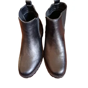 F&F Men's Faux Leather Chunky Sole Chelsea Boots Black UK 8 New Without Tags