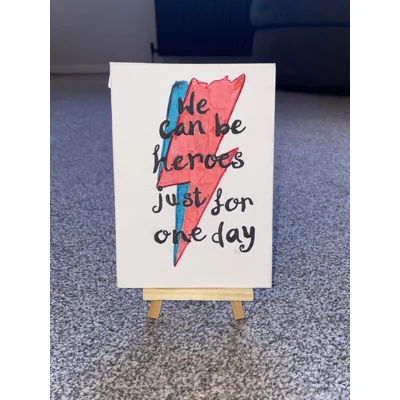 We Can Be Heroes Canvas Board