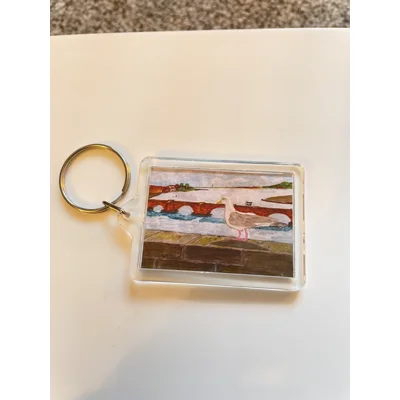 Seagull on Bridge Keyring