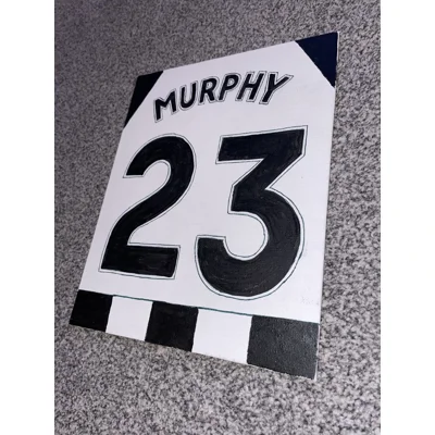 Customised 8x10” Football Shirt Canvas