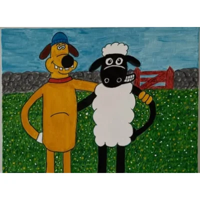 Shaun The Sheep A4 Print