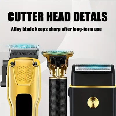 3pcs Professional Electric Hair Trimmer for Men
