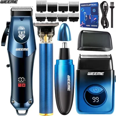 WEEME 4pcs Men'S Electric Hairdresser Set