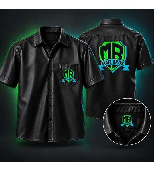 MAFI BROS. Designed Short Sleeved Jacket Shirts