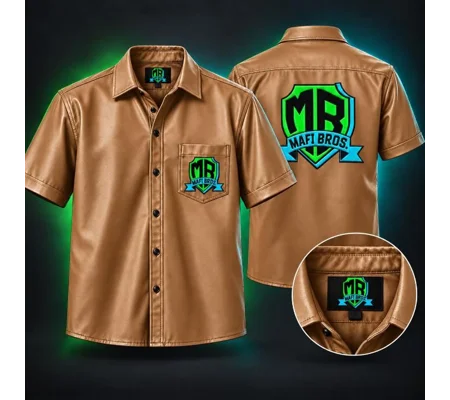MAFI BROS. Designed Short Sleeved Jacket Shirts