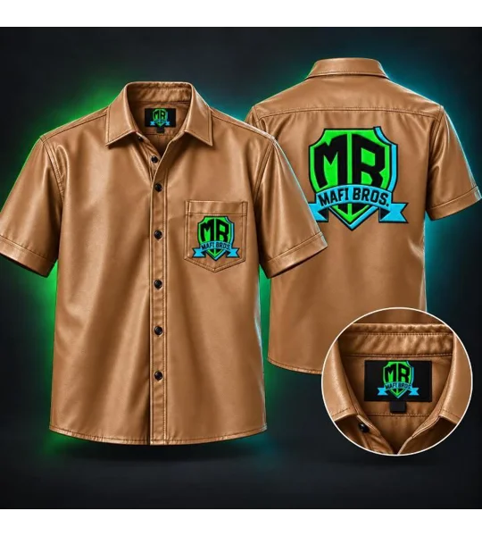 MAFI BROS. Designed Short Sleeved Jacket Shirts