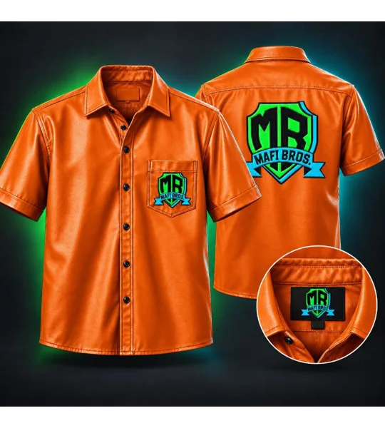 MAFI BROS. Designed Short Sleeved Jacket Shirts